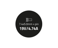 Qoltec Dedykowany do HP 90W 19V 4.74A 7.4*5.0+pin - 269602 - zdjęcie 3